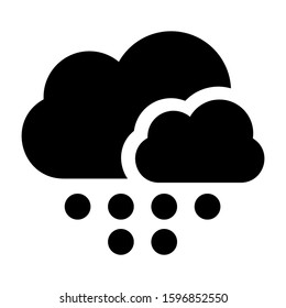 snow cloud icon isolated sign symbol vector illustration - high quality black style vector icons
