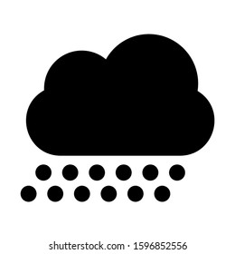 snow cloud icon isolated sign symbol vector illustration - high quality black style vector icons
