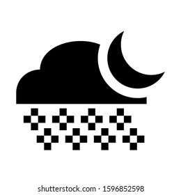 snow cloud icon isolated sign symbol vector illustration - high quality black style vector icons
