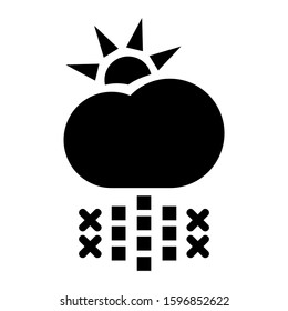 snow cloud icon isolated sign symbol vector illustration - high quality black style vector icons
