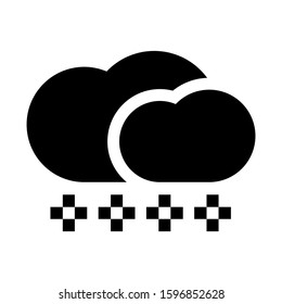 snow cloud icon isolated sign symbol vector illustration - high quality black style vector icons
