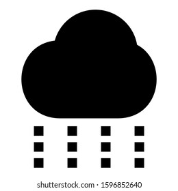 snow cloud icon isolated sign symbol vector illustration - high quality black style vector icons
