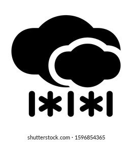 snow cloud icon isolated sign symbol vector illustration - high quality black style vector icons
