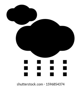snow cloud icon isolated sign symbol vector illustration - high quality black style vector icons
