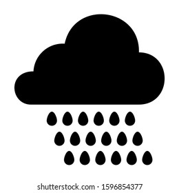 snow cloud icon isolated sign symbol vector illustration - high quality black style vector icons
