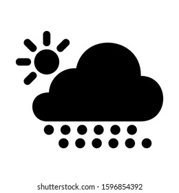 snow cloud icon isolated sign symbol vector illustration - high quality black style vector icons
