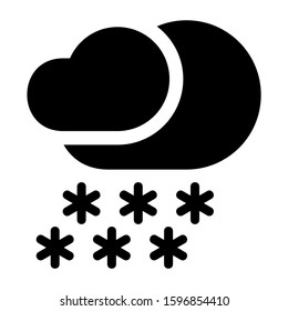 snow cloud icon isolated sign symbol vector illustration - high quality black style vector icons
