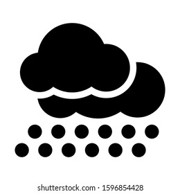 snow cloud icon isolated sign symbol vector illustration - high quality black style vector icons

