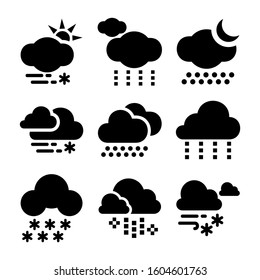 snow cloud icon isolated sign symbol vector illustration - Collection of high quality black style vector icons
