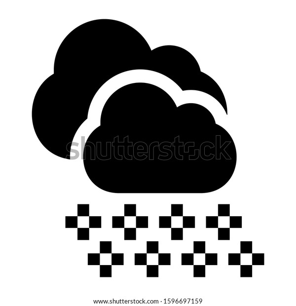 Snow Cloud Icon Isolated Sign Symbol のベクター画像素材 ロイヤリティフリー