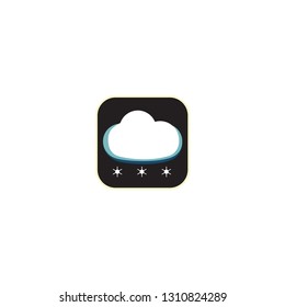 snow cloud icon on a white background