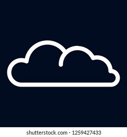 Snow cloud icon. Outline snow cloud vector icon for web design