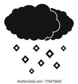 Snow cloud icon. Simple illustration of snow cloud vector icon for web