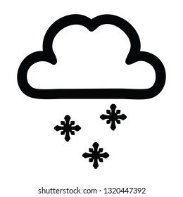 snow cloud icon symbol