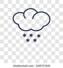 Snow Cloud icon. Trendy Snow Cloud logo concept on transparent background from Weather collection