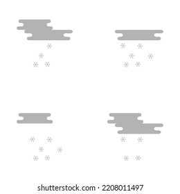icono de nube de nieve, ilustración vectorial