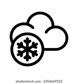 Snow Cloud Icon Vector Symbol Design Illustration