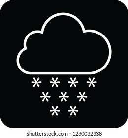 snow cloud icon for web and print 