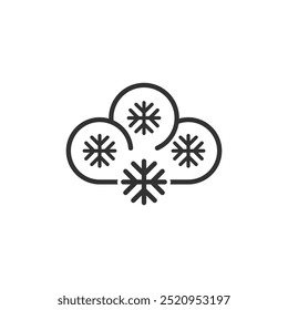 Icono de la nube de nieve - Icono de Clima de invierno
