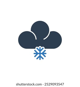 Snow Cloud Icon - Winter Weather Icon