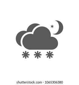 snow cloud moon meteo icon