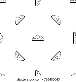 Snow cloud pattern repeat seamless in black color for any design. Vector geometric illustration