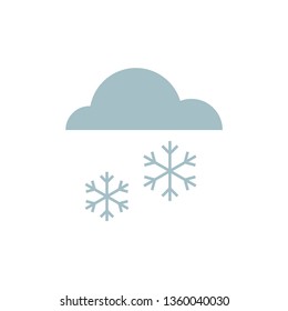 snow cloud vector icon