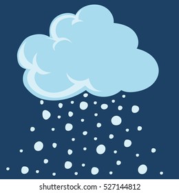 Snow cloud vector illustration