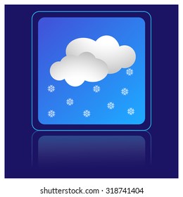  snow and cloud, weather icon