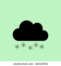 Snow cloud weather icon. weather illustration