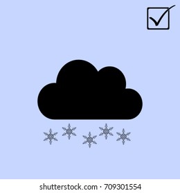 Snow cloud weather icon. weather illustration
