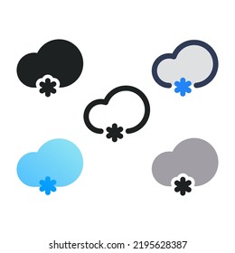 Paquete de iconos de la nube de nieve