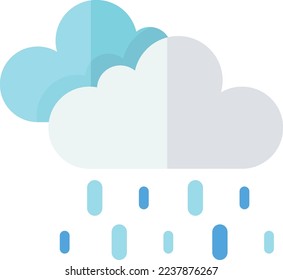 snow and clouds illustration in minimal style isolated on background