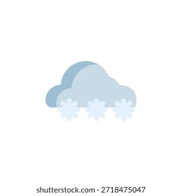 Icono de Vector de nubes de nieve. Estilo plano del icono del Clima. Uso perfecto para el logotipo, la presentación, el Sitio web, y más. estilo moderno del color del diseño del icono