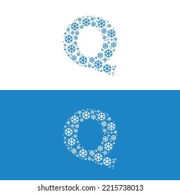 SNOW COLD LETTER Q LOGO