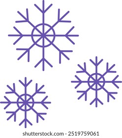 Snow Color Icon. Vector Icon. Falling Snowflakes. Winter, Season, Christmas Decorations