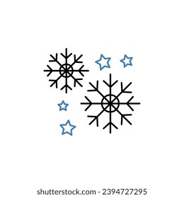 Snow concept line icon. Simple element illustration. Snow concept outline symbol design.