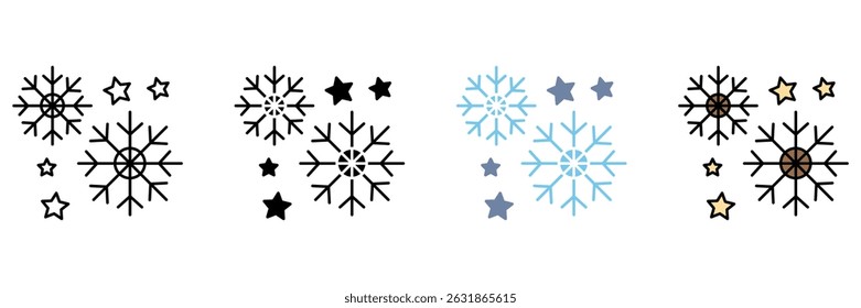 Ícone de linha de conceito SNOW. Ilustração de elemento simples.
