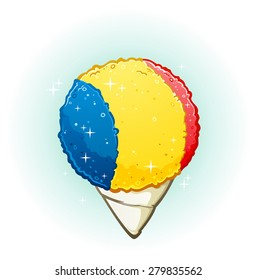 Snow Cone Cartoon Illustration