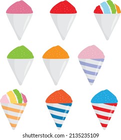 Snow Cone Clipart Cute Vector