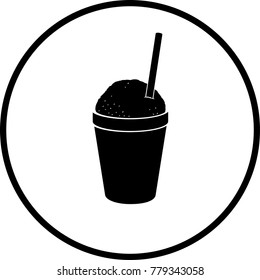 snow cone in disposable cup symbol