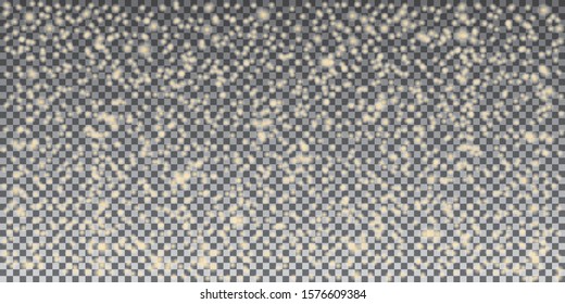 snow confetti on transparent background