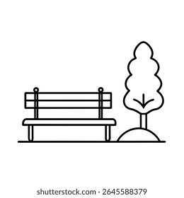 a snow covered bench in a winter park scene