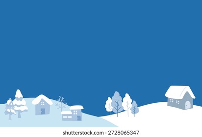 Fondo de ilustración de paisaje cubierto de nieve