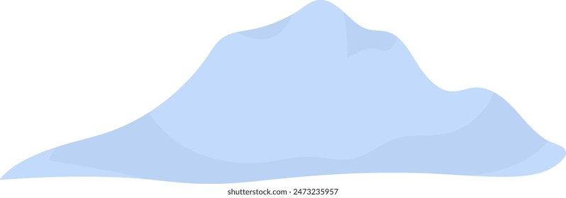 Snow Covered Mountain Vector Illustration