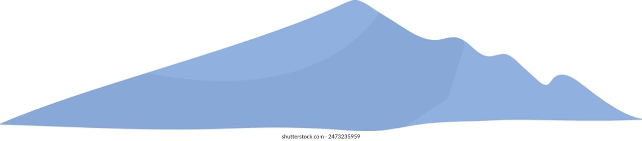 Snow Covered Mountain Vector Illustration