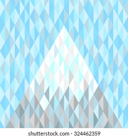 Snow covered peak of a mountain. Abstract geometric background