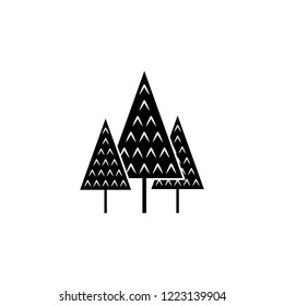 Snow covered trees icon. Element of winter tourism. Premium quality graphic design icon. Signs and symbols collection icon for websites, web design, mobile app on white background