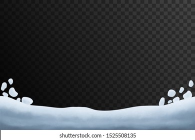 Snow covered window vector illustration.