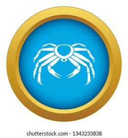 Snow crab icon blue vector isolated on white background for any design